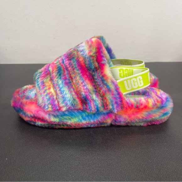 UGG Fluff Yeah Pixelate Slide Slipper Youth/Women’s Size 5 - Picture 5 of 10